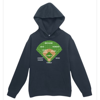 Who's on First Baseball Diamond Fielding Card Urban Pullover Hoodie