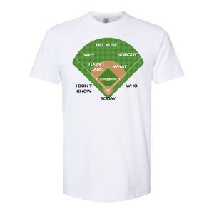 Who's on First Baseball Diamond Fielding Card Softstyle CVC T-Shirt