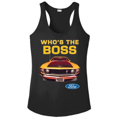 Who's The Boss Ford Mustang Ladies PosiCharge Competitor Racerback Tank