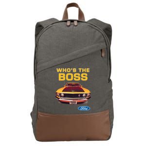 Who's The Boss Ford Mustang Cotton Canvas Backpack