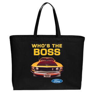 Who's The Boss Ford Mustang Cotton Canvas Jumbo Tote