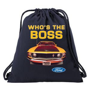 Who's The Boss Ford Mustang Drawstring Bag