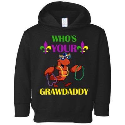 Who's Your Grawdaddy Funny Mardi Gras Toddler Hoodie