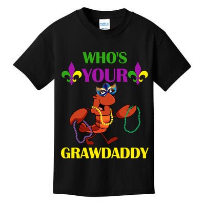 Who's Your Grawdaddy Funny Mardi Gras Kids T-Shirt