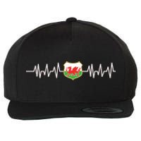 Wales Heartbeat Pulse Wales Flag Wool Snapback Cap