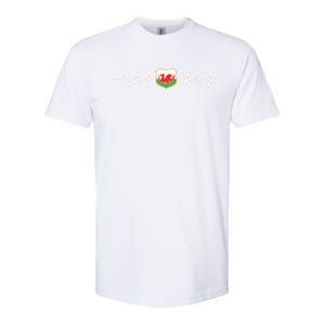 Wales Heartbeat Pulse Wales Flag Softstyle CVC T-Shirt