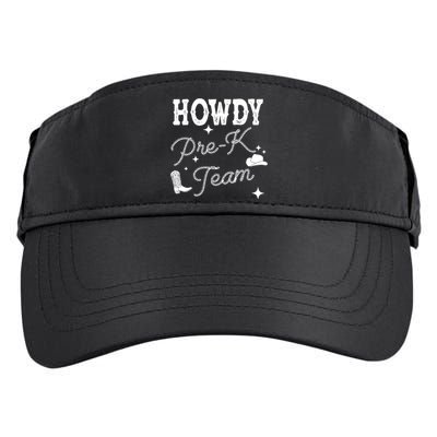 Womens Howdy PreK Team Teacher Cowboy Cowgirl Western Teacher Adult Drive Performance Visor