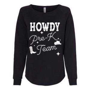 Womens Howdy PreK Team Teacher Cowboy Cowgirl Western Teacher Womens California Wash Sweatshirt