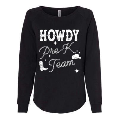 Womens Howdy PreK Team Teacher Cowboy Cowgirl Western Teacher Womens California Wash Sweatshirt