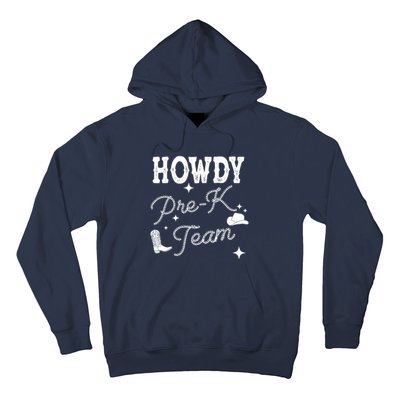 Womens Howdy PreK Team Teacher Cowboy Cowgirl Western Teacher Hoodie