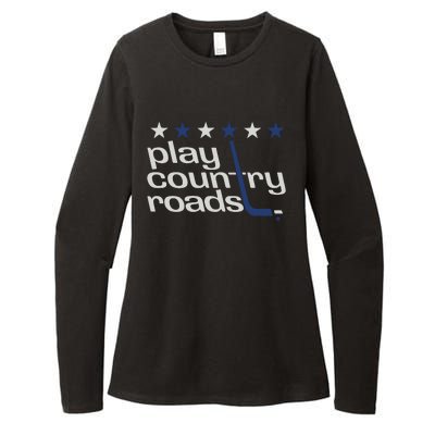 Washington Hockey Play Country Roads Womens CVC Long Sleeve Shirt