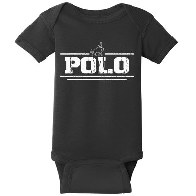 Western Horse Polo Gifts Practice Vintage Horseback Riding Baby Bodysuit