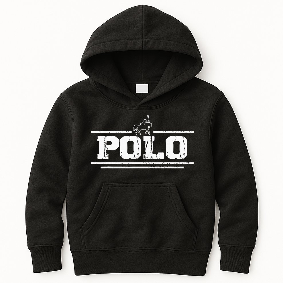 Western Horse Polo Gifts Practice Vintage Horseback Riding Kids Hoodie