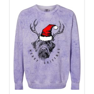 Wire Haired Pointing Griffon Griffmas  Colorblast Crewneck Sweatshirt