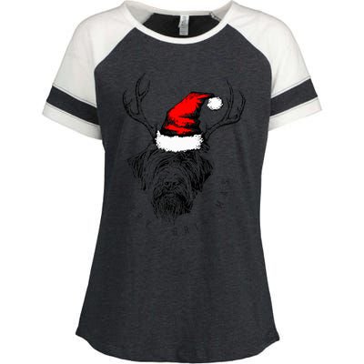 Wire Haired Pointing Griffon Griffmas  Enza Ladies Jersey Colorblock Tee