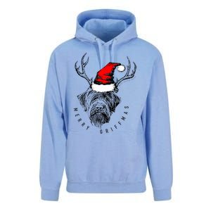 Wire Haired Pointing Griffon Griffmas  Unisex Surf Hoodie