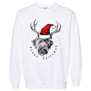 Wire Haired Pointing Griffon Griffmas  Garment-Dyed Sweatshirt