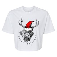 Wire Haired Pointing Griffon Griffmas  Bella+Canvas Jersey Crop Tee