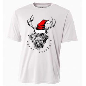 Wire Haired Pointing Griffon Griffmas  Cooling Performance Crew T-Shirt