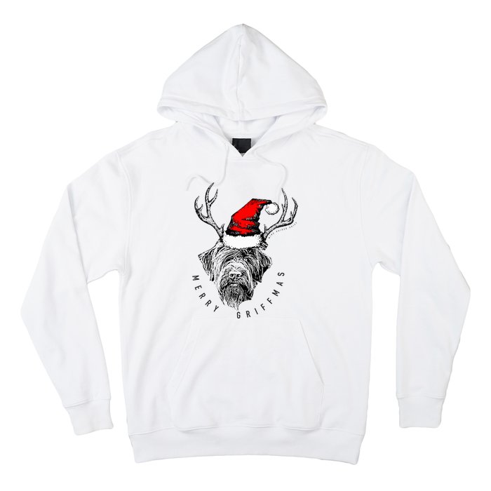 Wire Haired Pointing Griffon Griffmas  Hoodie