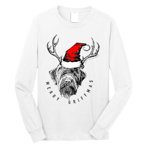 Wire Haired Pointing Griffon Griffmas  Long Sleeve Shirt