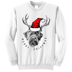 Wire Haired Pointing Griffon Griffmas  Sweatshirt