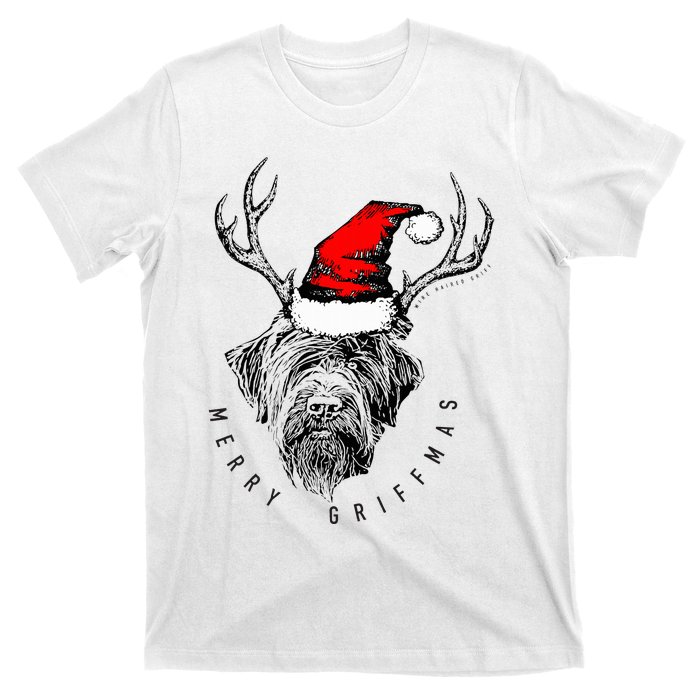 Wire Haired Pointing Griffon Griffmas  T-Shirt