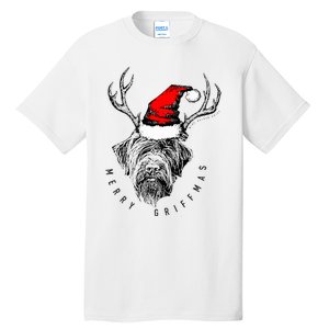 Wire Haired Pointing Griffon Griffmas  Tall T-Shirt