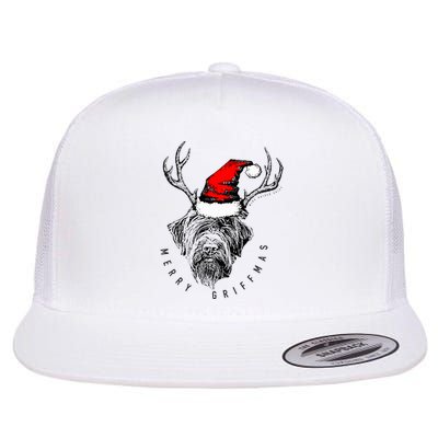 Wire Haired Pointing Griffon Griffmas  Flat Bill Trucker Hat