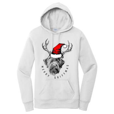 Wire Haired Pointing Griffon Griffmas  Women's Pullover Hoodie