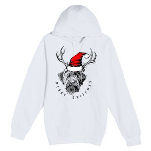 Wire Haired Pointing Griffon Griffmas  Premium Pullover Hoodie