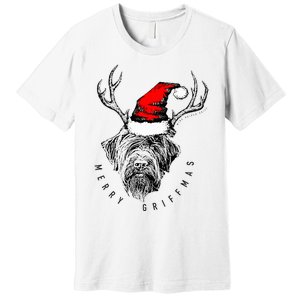 Wire Haired Pointing Griffon Griffmas  Premium T-Shirt