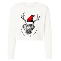 Wire Haired Pointing Griffon Griffmas  Cropped Pullover Crew