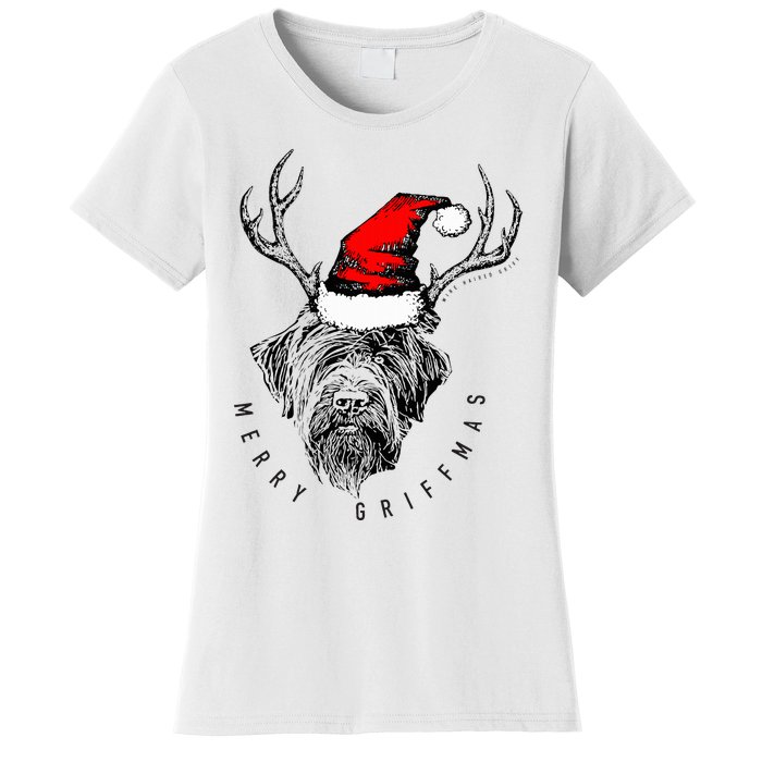 Wire Haired Pointing Griffon Griffmas  Women's T-Shirt