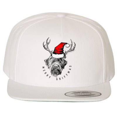 Wire Haired Pointing Griffon Griffmas  Wool Snapback Cap