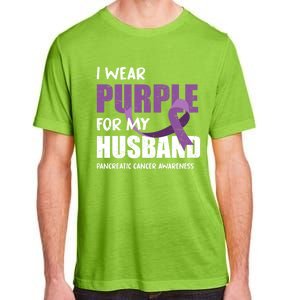 Warrior Husband Purple Ribbon Pancreatic Cancer Awareness Gift Adult ChromaSoft Performance T-Shirt