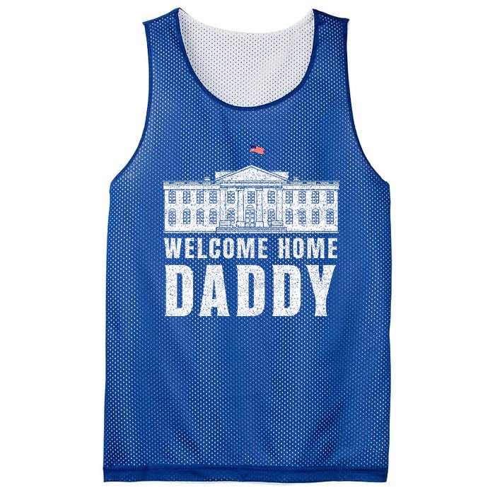 White House Patriotic Welcome Home Daddys Mesh Reversible Basketball Jersey Tank