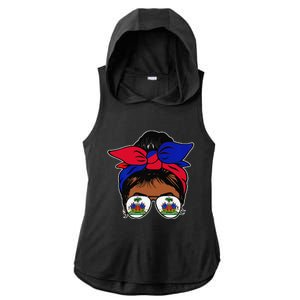 Wo Haitian Queen Haiti Independence flag 1804 wo Ladies PosiCharge Tri-Blend Wicking Draft Hoodie Tank