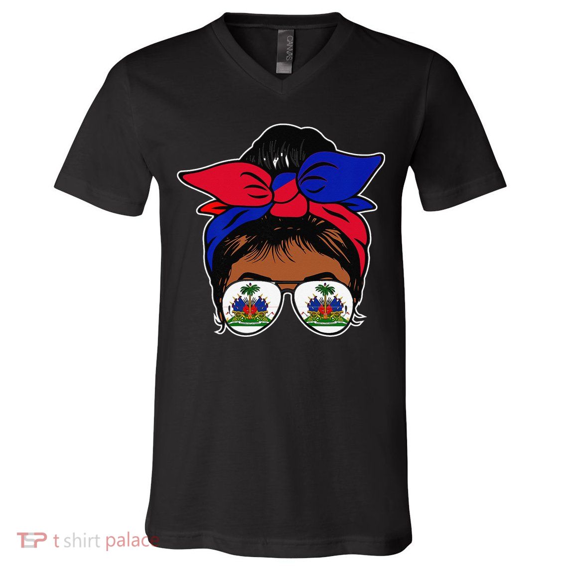 Wo Haitian Queen Haiti Independence flag 1804 wo V-Neck T-Shirt