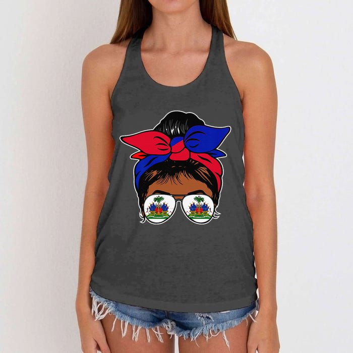 Wo Haitian Queen Haiti Independence flag 1804 wo Women's Knotted Racerback Tank