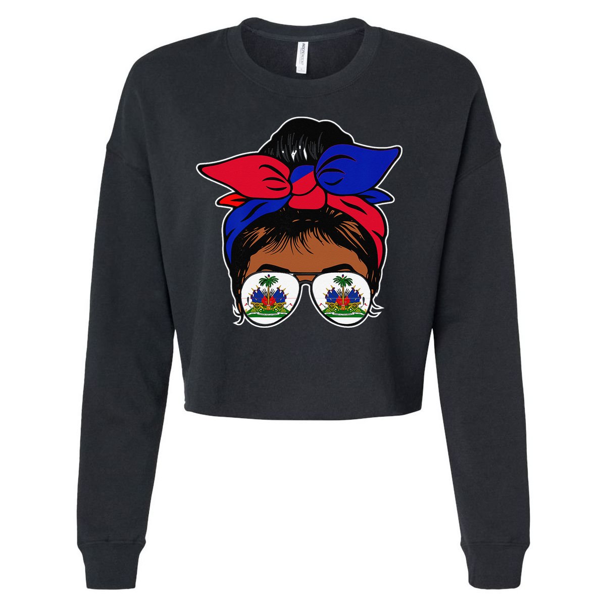 Wo Haitian Queen Haiti Independence flag 1804 wo Cropped Pullover Crew