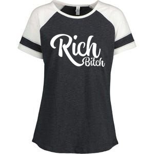 Wo Hot Rich Bitch Fashion Tops Gift Enza Ladies Jersey Colorblock Tee