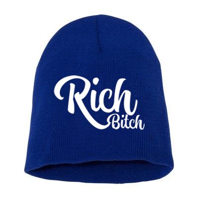 Wo Hot Rich Bitch Fashion Tops Gift Short Acrylic Beanie