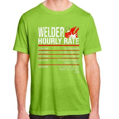 Welder Hourly Rate Funny Welding Gift For Metal Worker Adult ChromaSoft Performance T-Shirt