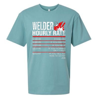 Welder Hourly Rate Funny Welding Gift For Metal Worker Sueded Cloud Jersey T-Shirt