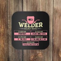 Welder Hourly Rate Funny Welding Welder Coaster