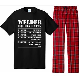 Welder Hourly Rate Funny Welding Worker Gift Great Gift Pajama Set