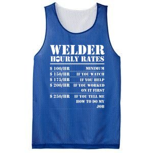 Welder Hourly Rate Funny Welding Worker Gift Great Gift Mesh Reversible Basketball Jersey Tank