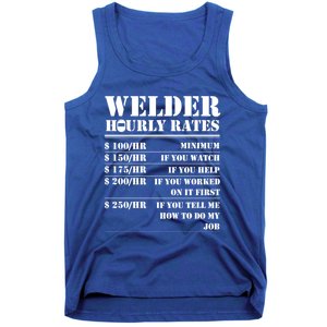 Welder Hourly Rate Funny Welding Worker Gift Great Gift Tank Top