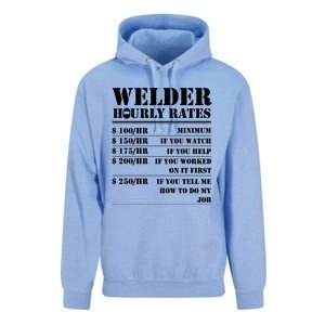 Welder Hourly Rate Funny Welding Worker Gift Great Gift Unisex Surf Hoodie